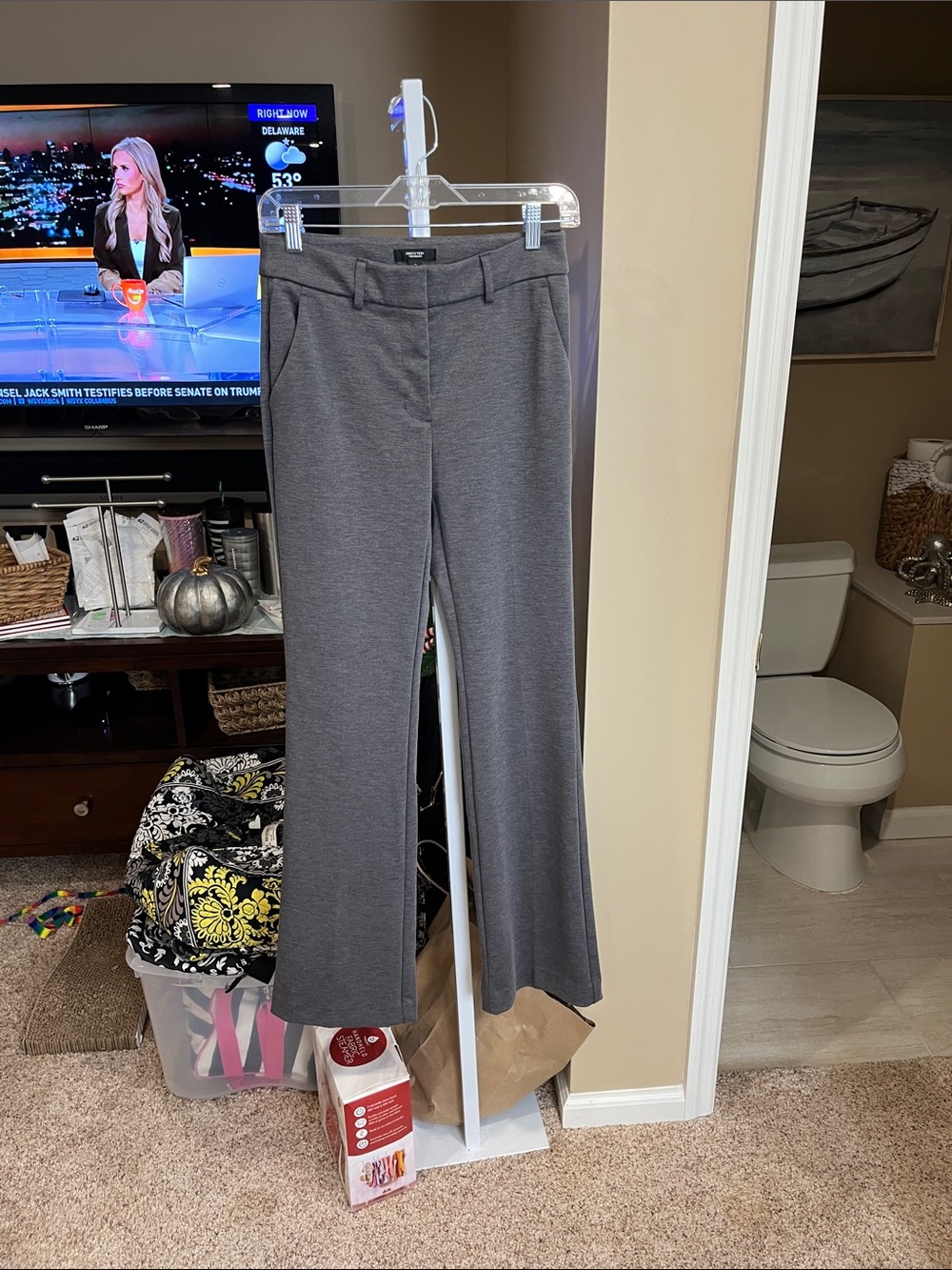 Simply Vera Vera Wang Bootcut Dress Pants Gray Size 2